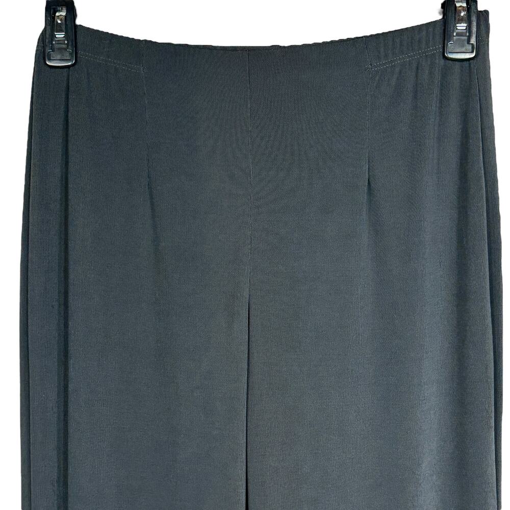 Easywear by Chico’s SZ 1 (Medium) Straight Pants Liquid Knit Stretch Career Gray - Picture 2 of 8